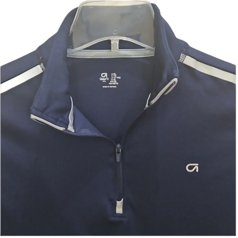 GapFit Navy Quarter Zip Fleece Kids Size XL